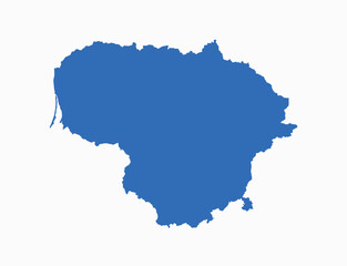 Lithuania Map vector icon. Minimalistic Colorful Map of Lithuania.