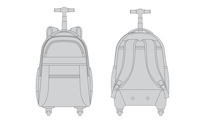 Trolley Backpack Vector Design
