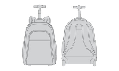 Trolley Backpack Vector Design