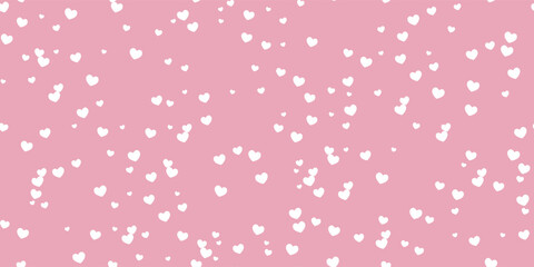 Valentine`s Day Seamless Pattern with Cute Hearts ornament. Vector Illustration for Valentine`s Day Greetings Banner Design. Love Concept Trendy Abstract Template for Holiday Design.