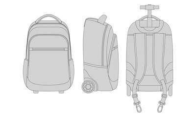 Backpack with Troller Vector Design