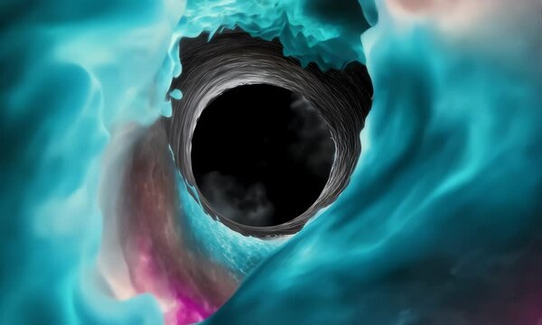 Colorful Abstract Vortex with Dark Center