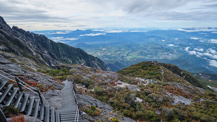 Descending Mount Kinabalu in Malaysia