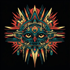 Dharma Wheel Buddhism illustration