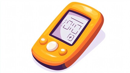 Professional Glucose Meter Vector Illustration for Medical Design Projects