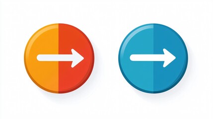 Fototapeta premium Professional Left Right or Back Next Icon Button Vector Design