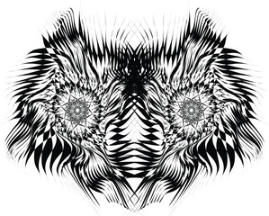 Fototapeta premium Abstract monster geometric isolated on white background.