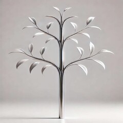 stainless steel plant tree leaves decoration piece 