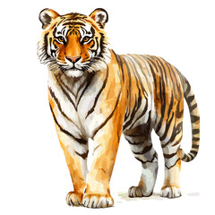 Obraz premium Watercolor Tiger Illustration