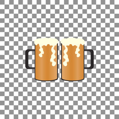 Vector illustration of a glass of beer