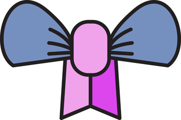 Purple Decorative Bowtie Illustration
