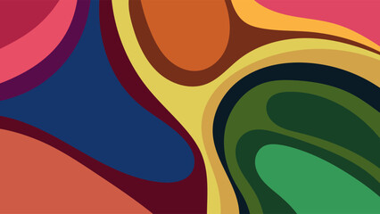 ABSTRACT BACKGROUND WITH HAND DRAWN SHAPES COLORFUL FLAT DESIGN VECTOR TEMPLATE FOR WALLPAPER, COVER DESIGN