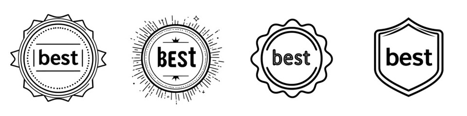Tag Best line icon. Leading product, customer favorite, lucrative deal. Ideal for services, online shops, markets, and mobile apps. Advertising sign, promotion, e-commerce concept. Modern