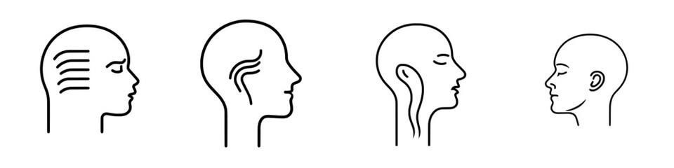 A man depicted with a cough or vomiting, symbolizing symptoms of viral or bacterial infections, poisoning, or general illness. This modern line design illustration is suitable for medical websites