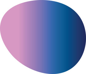 Pink and Blue Gradient Oval Shape