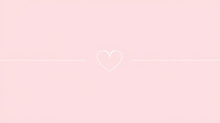Soft Pink Background with Minimalist Heart Design for Romance Themes