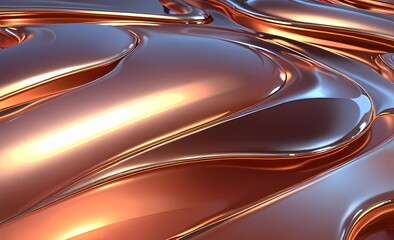 surreal background illustration of reflective liquid metal shapes.