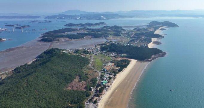보령시 원산도 해변의 풍경