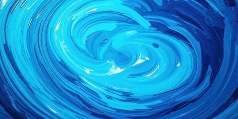 Abstract Swirling Blue Paint Texture Dynamic Artistic Background