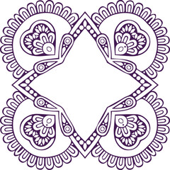 Beautiful flower art and mandala vector design
