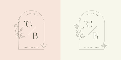 Wedding logotype initial wedding monogram vector