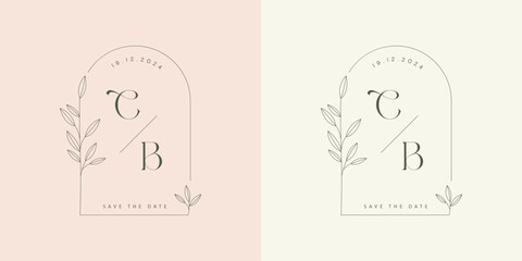 Wedding logotype initial wedding monogram vector