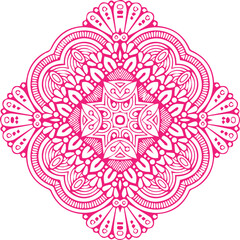 Beautiful flower art and mandala vector design
