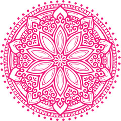 Beautiful flower art and mandala vector design
