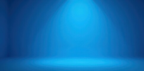 Blue studio backdrop, gradient spotlight Perfect for product display , presentation, merchandising