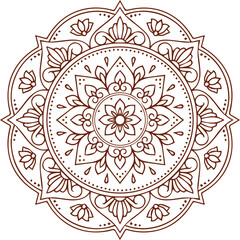 Beautiful flower art and mandala vector design
