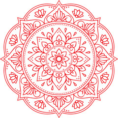 Beautiful flower art and mandala vector design