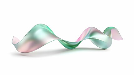 Colorful ribbon-like abstraction with smooth curves and a modern aesthetic