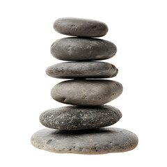 a stack of rocks on a white background