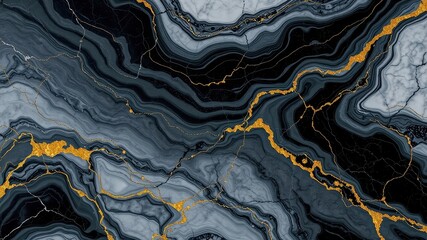 Obraz premium Abstract Swirling Marble Texture with Gold Accents Elegant Background for Design Projects