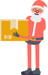 Santa Claus Character Holding Box

