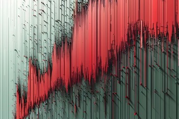 Realistic graph featuring two lines  one decreasing and one increasing in vibrant red shades