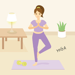 yoga in home