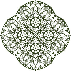 Beautiful flower art and mandala vector design
