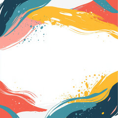 Colorful Abstract Banner with White Background Design