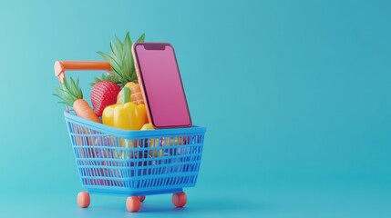 Fresh Groceries at Your Fingertips: A Visual Representation of Online Grocery Shopping and Healthy Living