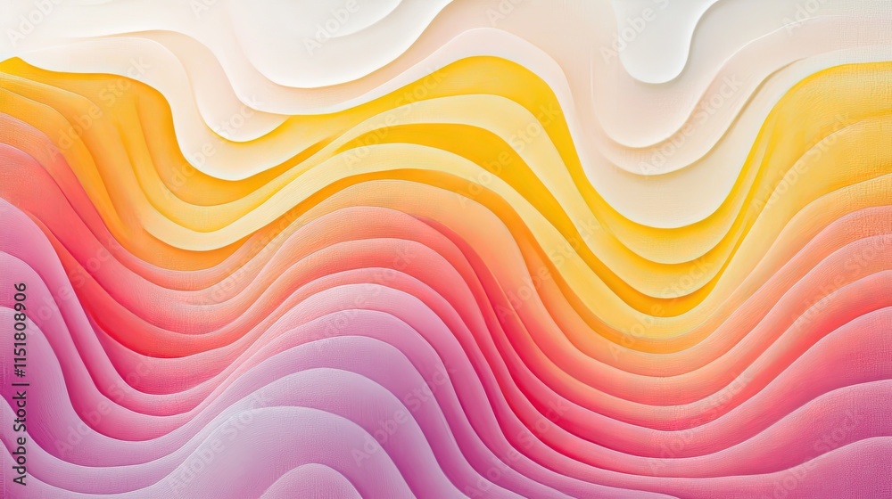 Poster Vivid abstract gradient with a dynamic transition of red and yellow, creating an energetic flow of colors.