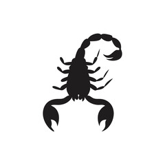 Striking Scorpion Silhouette Vector Illustration | Wildlife Design