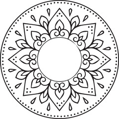 Beautiful flower art and mandala vector design