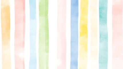 Colorful Watercolor Stripes Creating a Cheerful Atmosphere