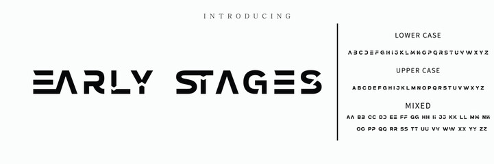 Creative font. Modern abstract digital tech font. Logo creative font, type, technology, movie, digital, music, movie. Fonts and illustration in vector format.