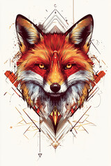 Geometric Fox illustration