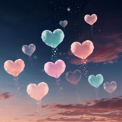 heart shaped balloons