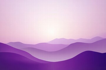 Purple Mountain Silhouette at Sunrise