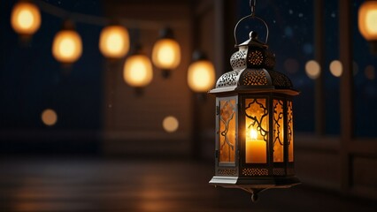 christmas lantern on the wall