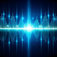 Audio Waveform Abstract Technology Background